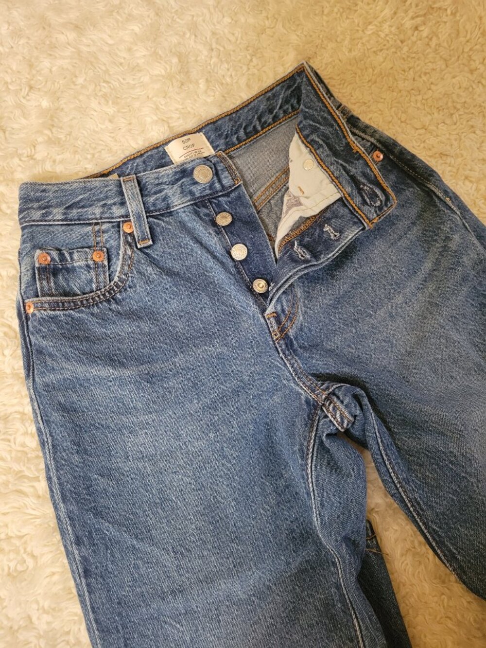 Levi's Lightweight 501 Cropped Jeans | Cotton Lyocell | 24" Inseam - Picture 3 of 16